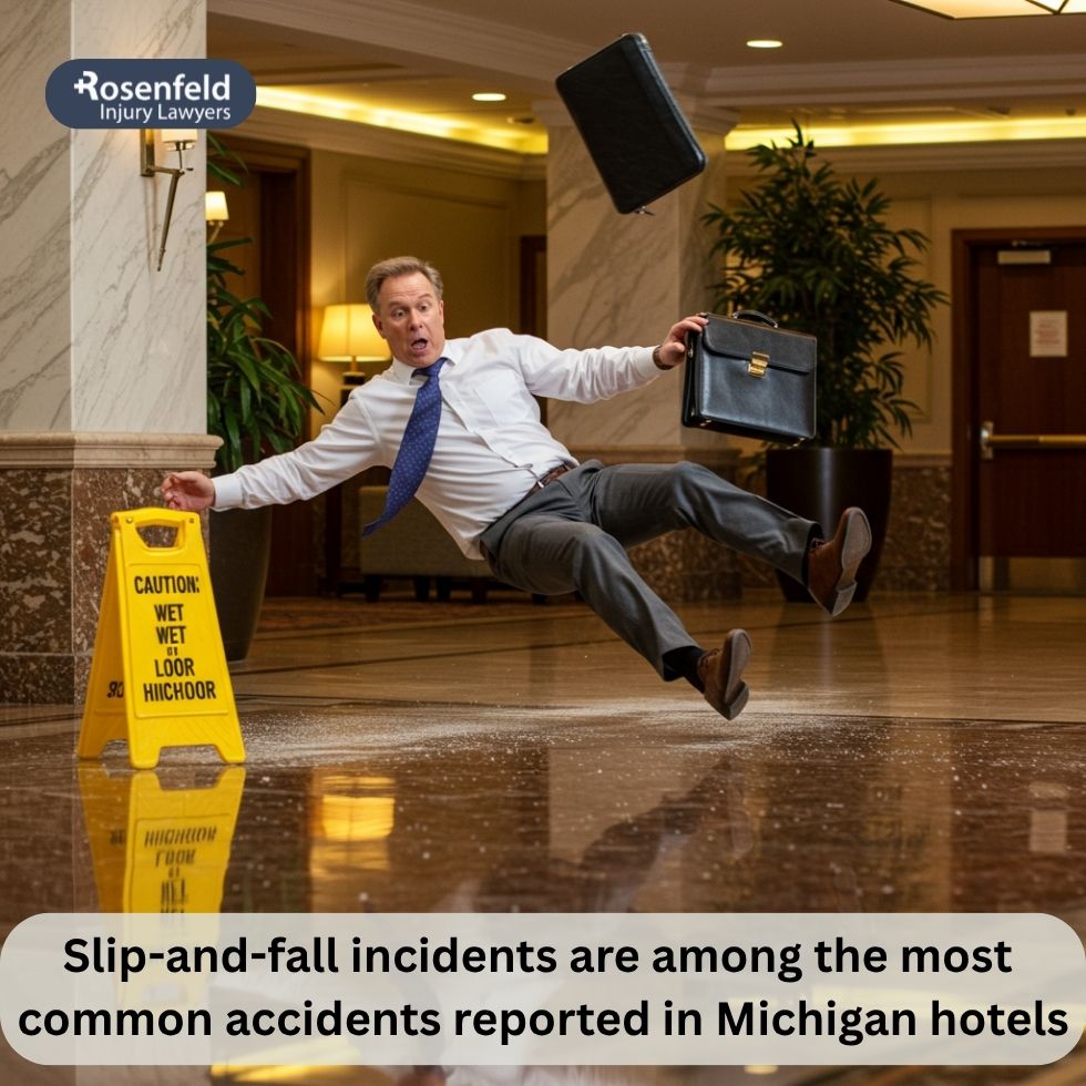 Personal injury lawyer representing a client