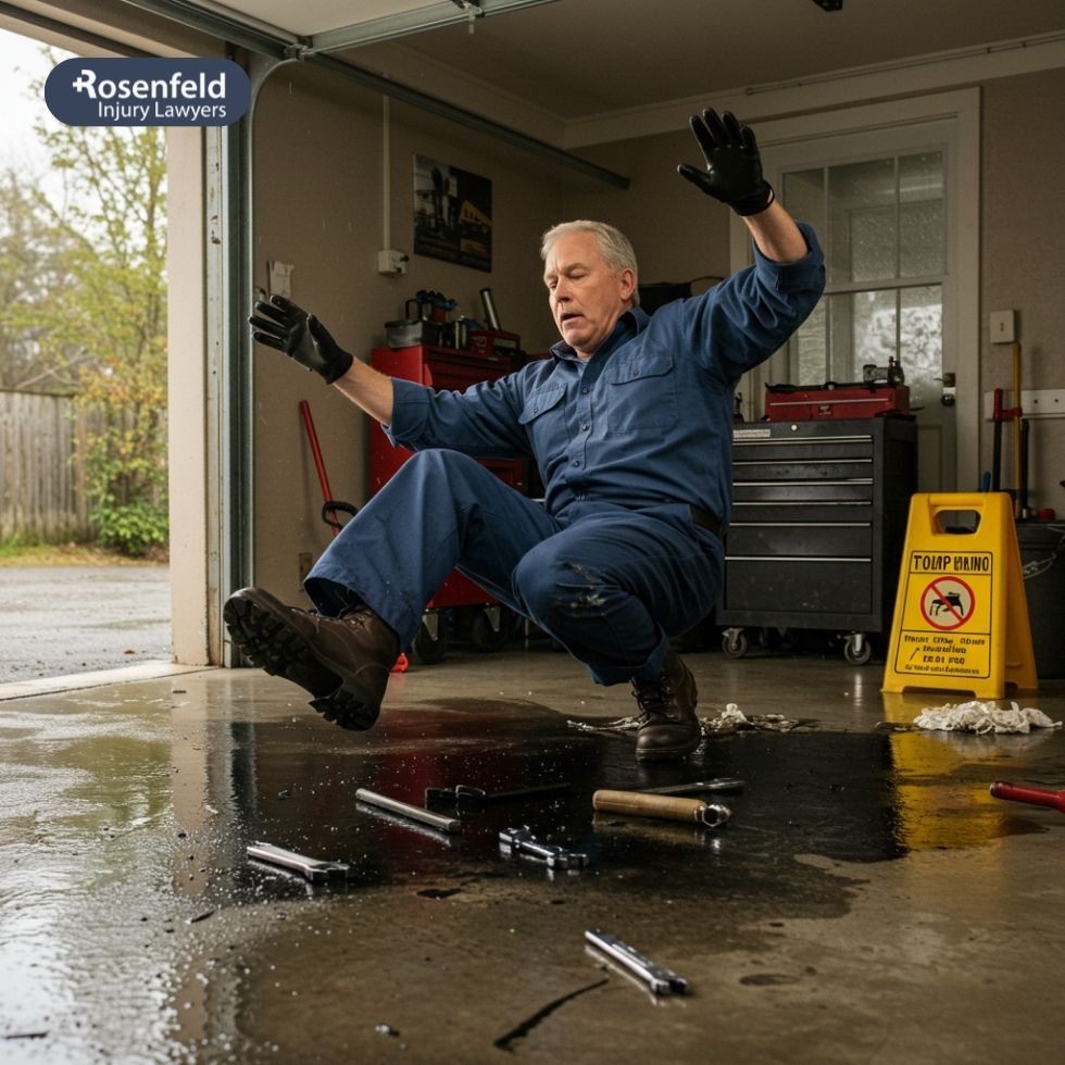 Fall occurring on private residential property.