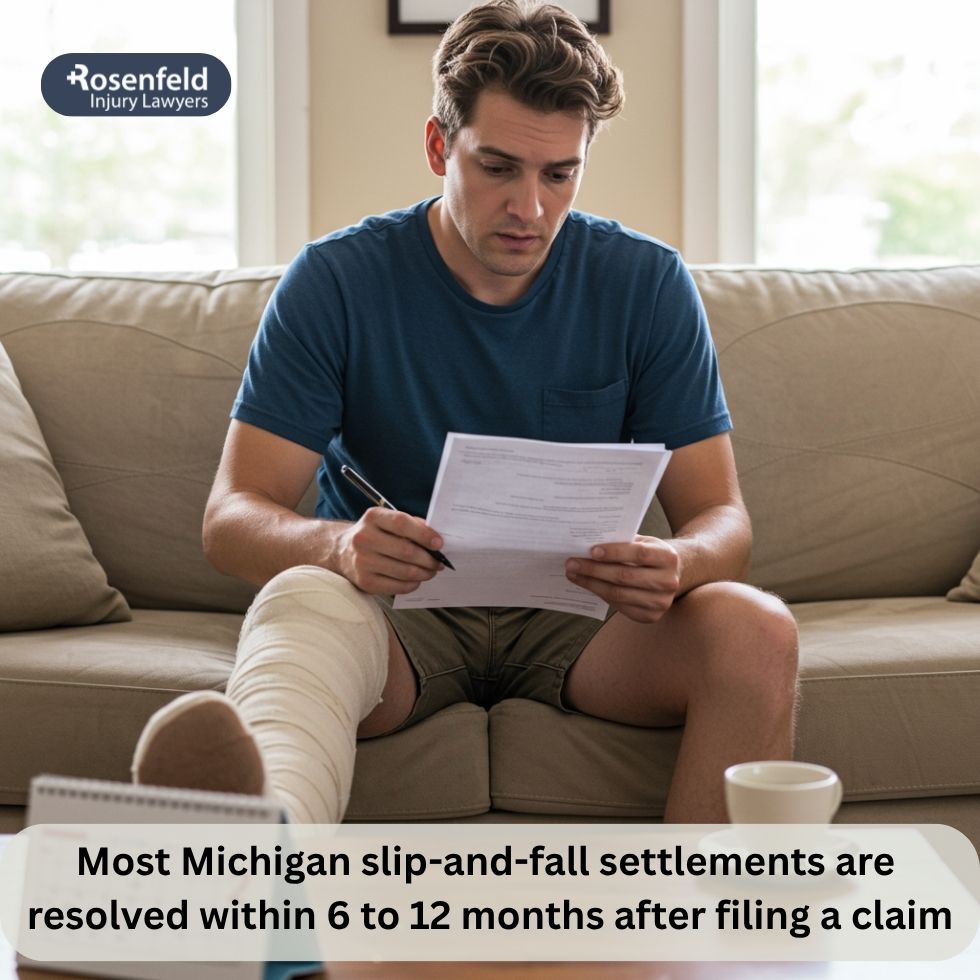 Severe injuries increasing the time needed to reach a slip and fall settlement.