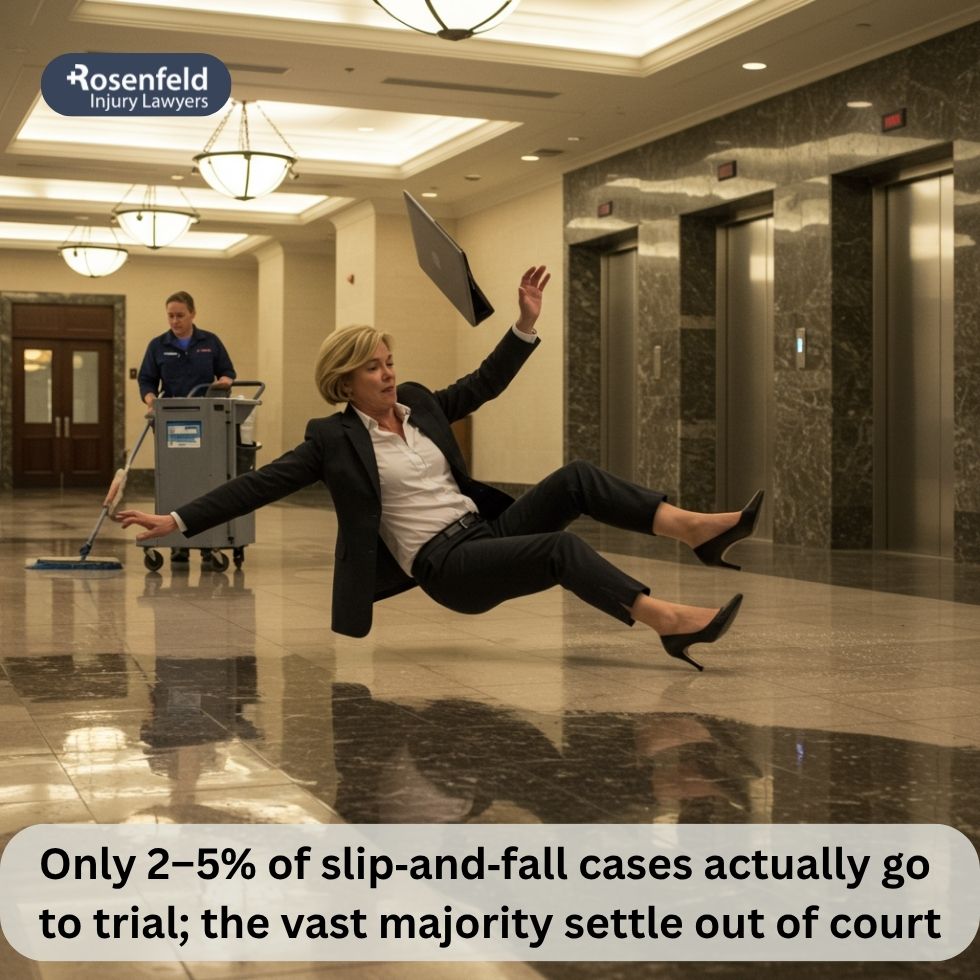 Warning signs placed to prevent an accident on someone else's property.