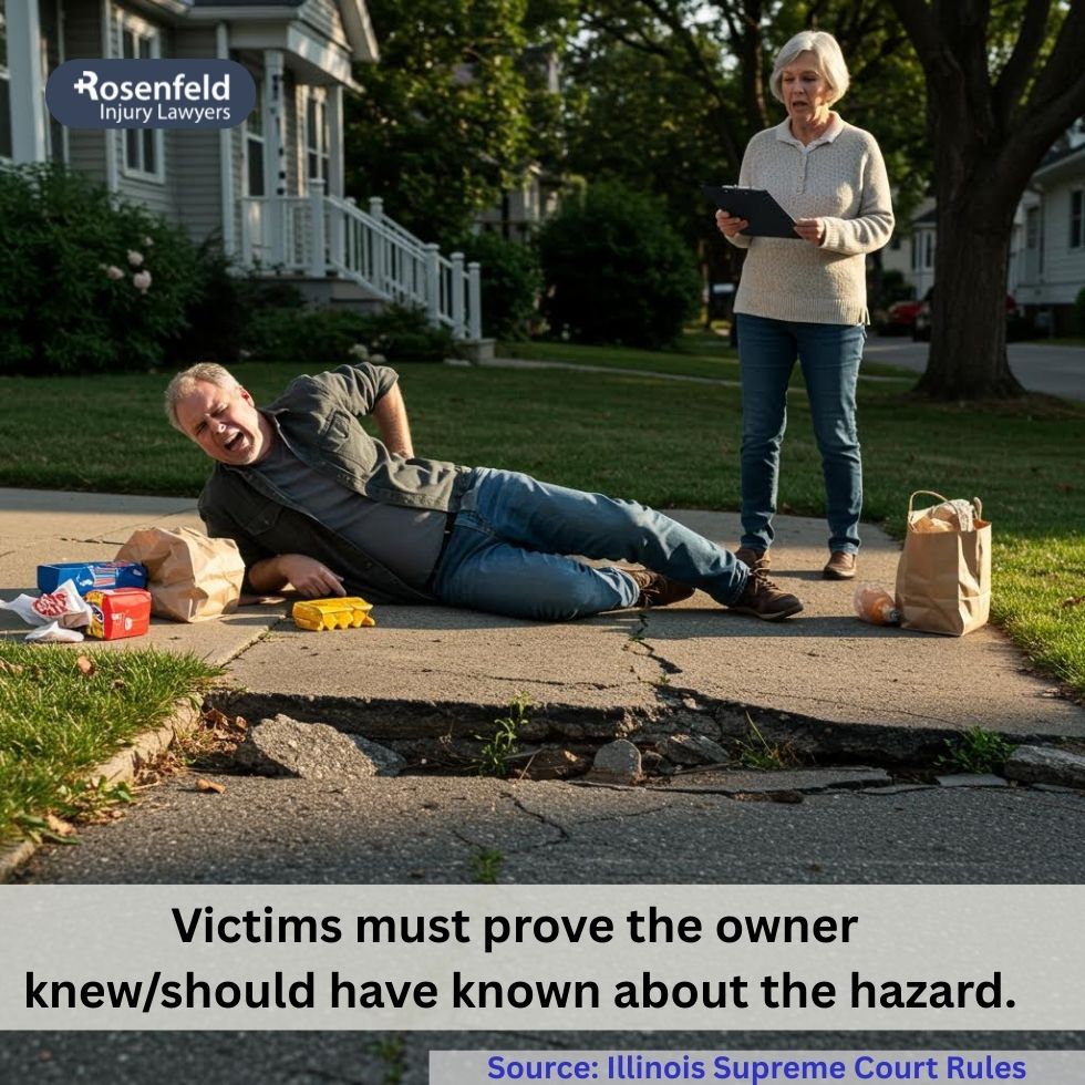 Property owner failed to correct a dangerous condition leading to a slip and fall in Illinois