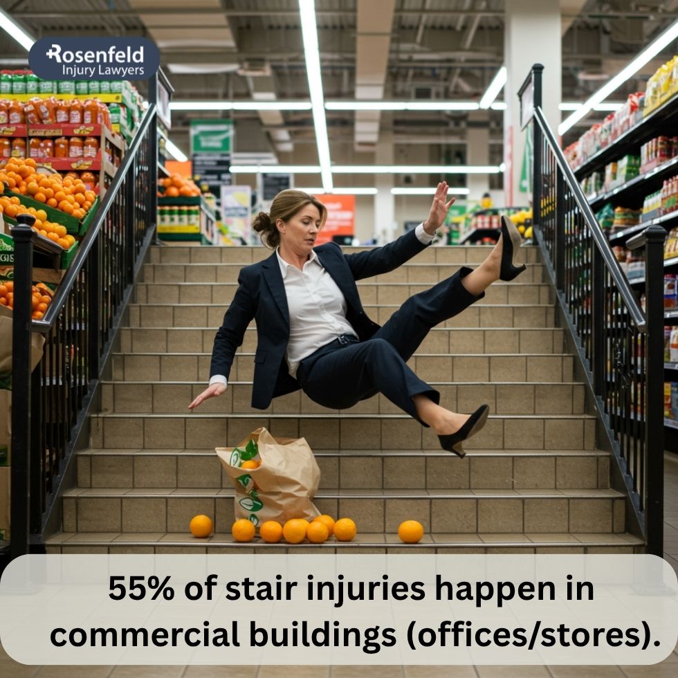 Personal injury attorney reviewing a stair fall injury case.