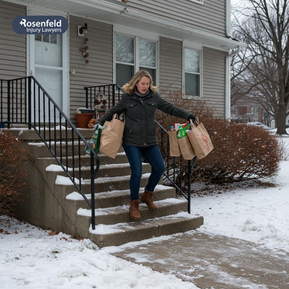 Slip and fall case where the property owner breached their duty of care in Illinois