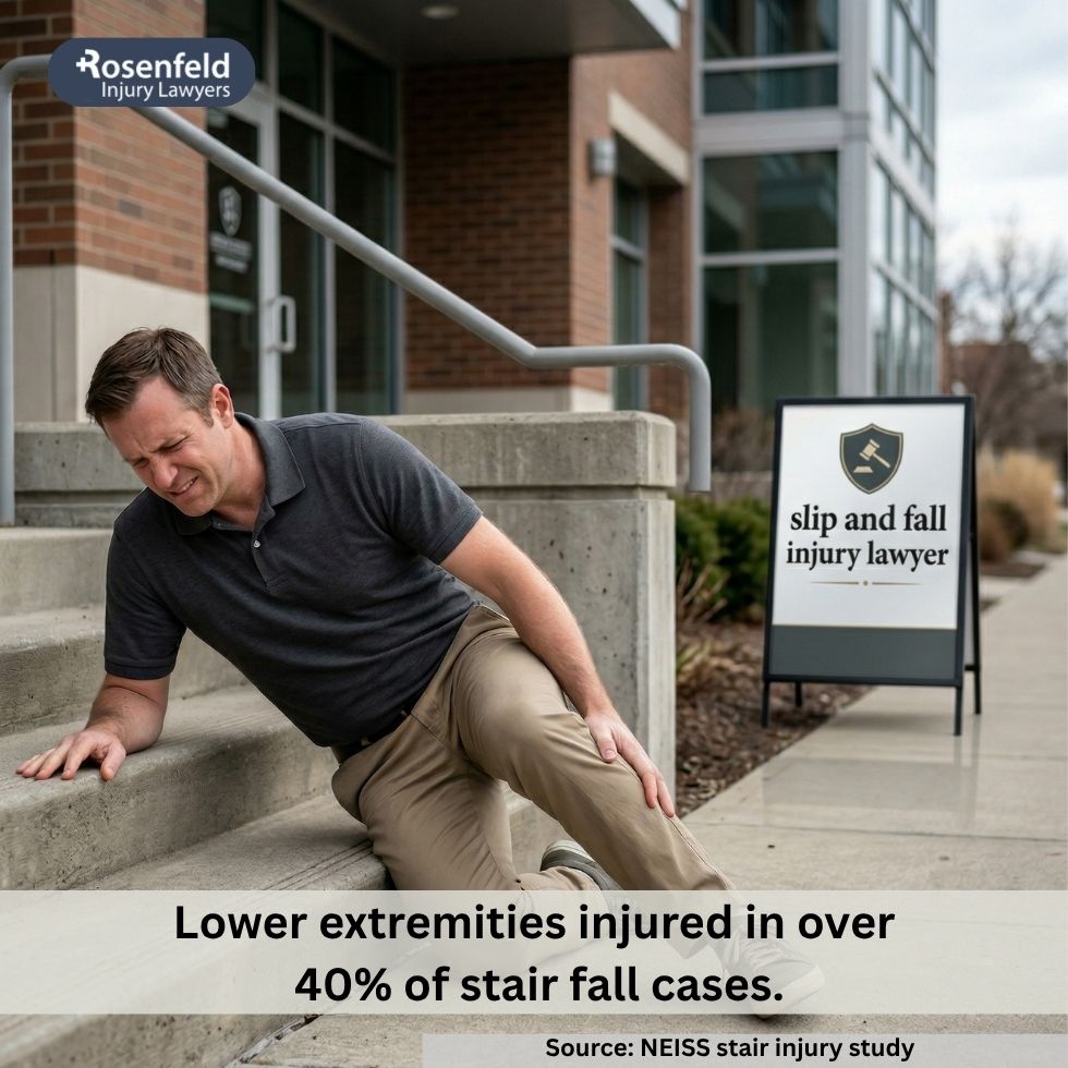 Nerve damage symptoms after falling down uneven stairs.