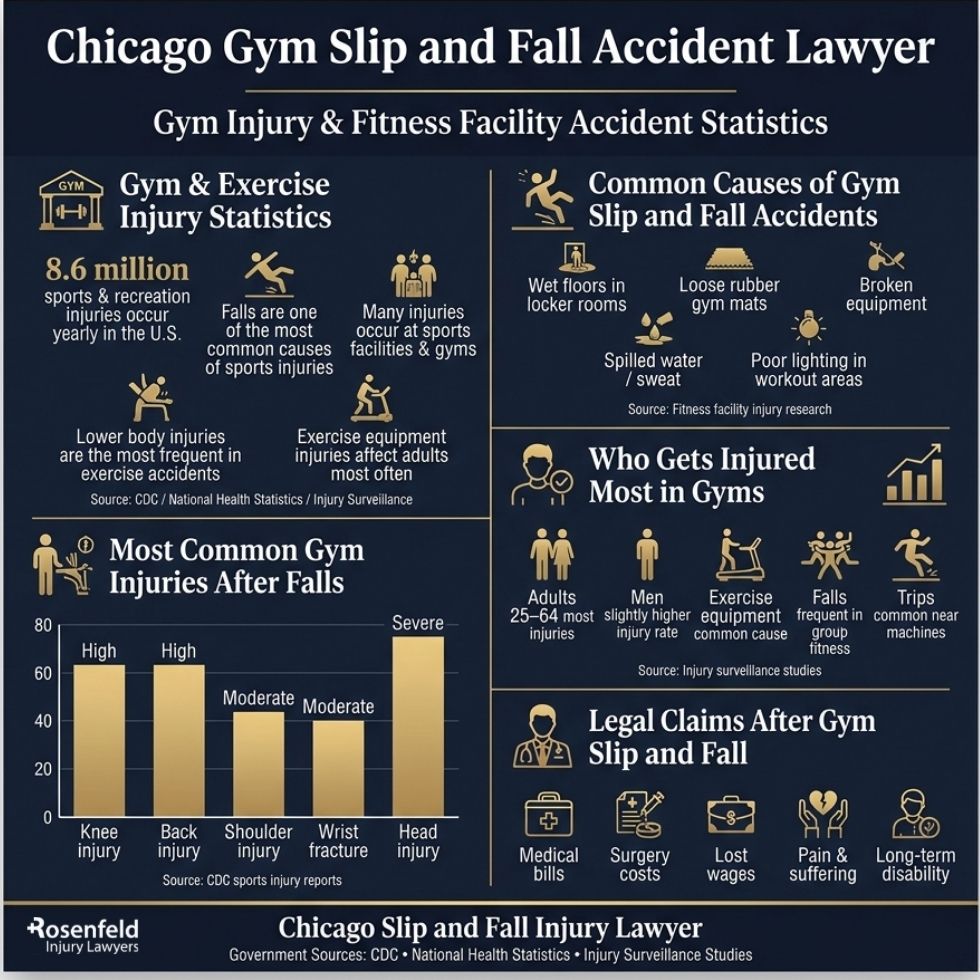 A Chicago law firm for a gym slip and fall.