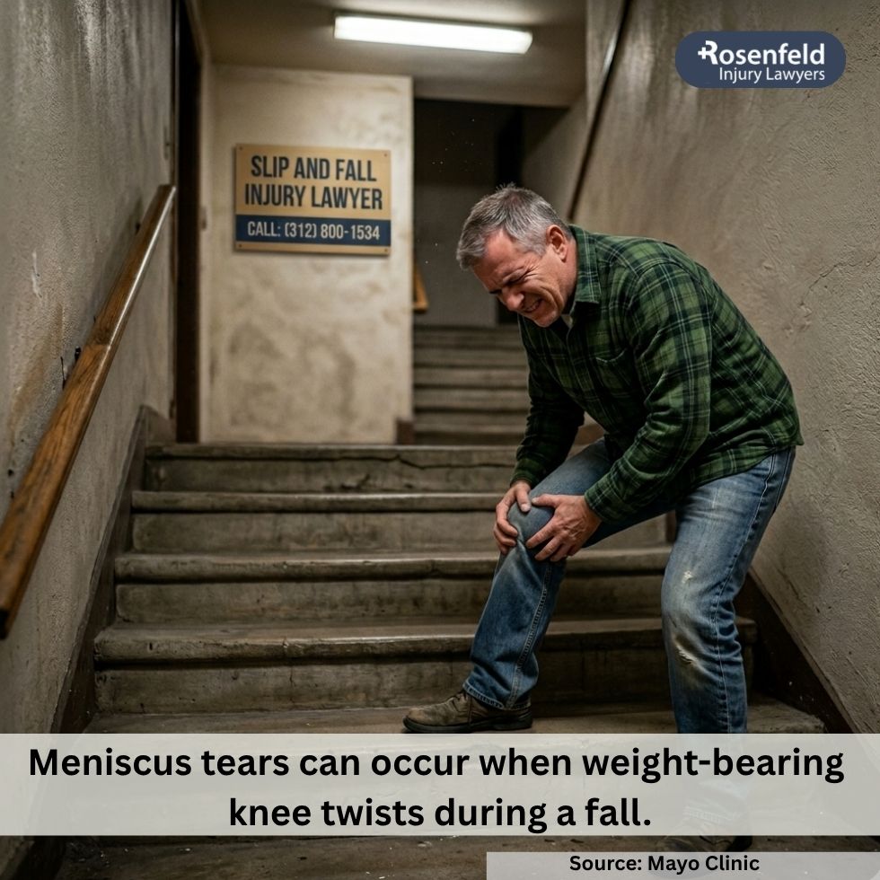 Chicago meniscus tear slip and fall settlement claim