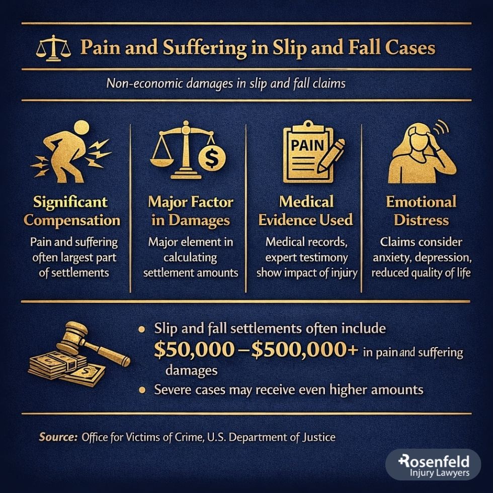 Attorney discussing pain and suffering settlement options for a Chicago slip and fall victim.
