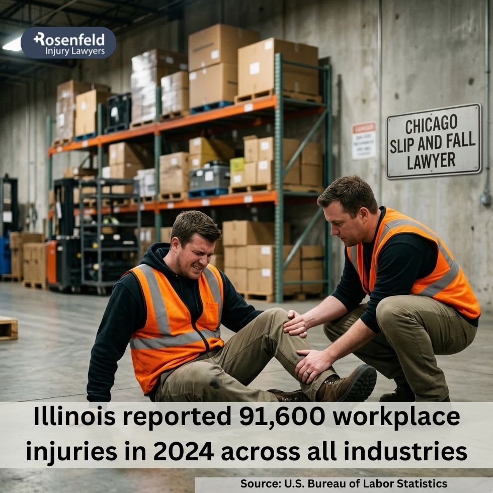 Chicago lawyer files work fall personal injury claim.