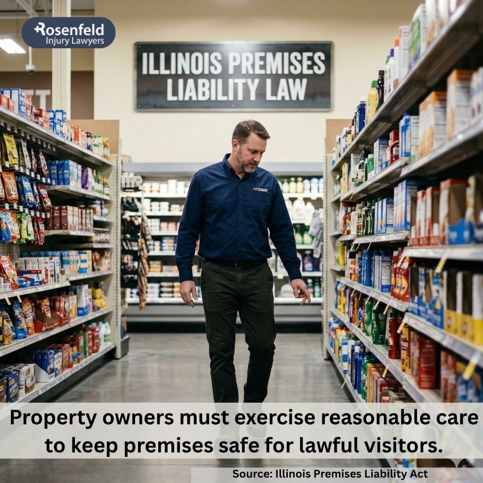 Evidence showing a dangerous condition existed on a property in Illinois.