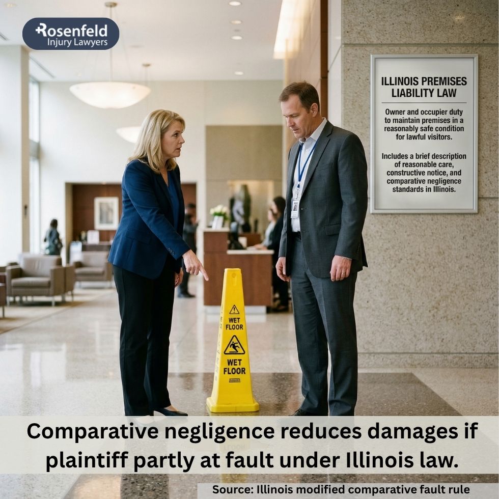 Dangerous condition on a property leading to a claim in Illinois.