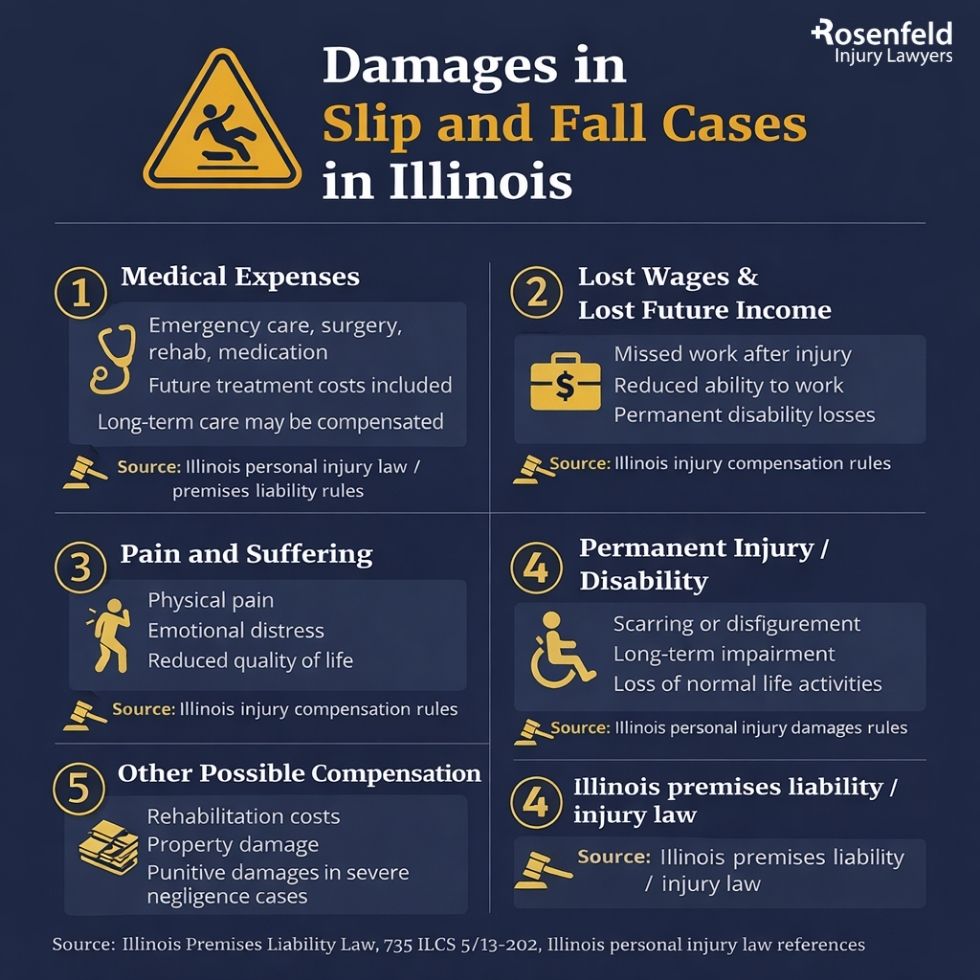 Attorney for damages in a slip and fall accident.