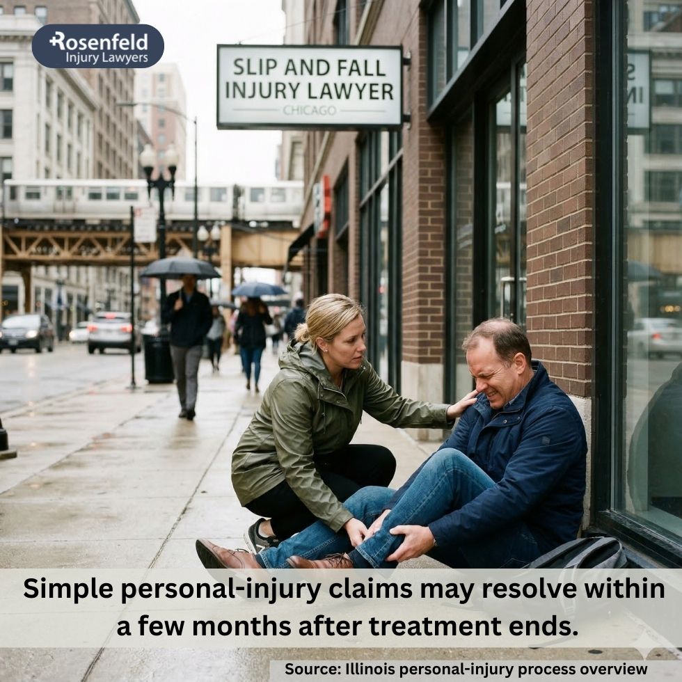 Average time it takes for fall cases to settle after a personal injury claim.
