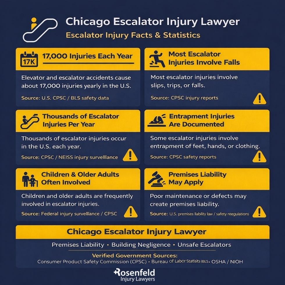 Free consultation offered by an escalator injury lawyer.