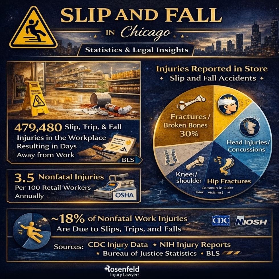 Lawyer helping a client gather evidence for a store slip and fall claim.