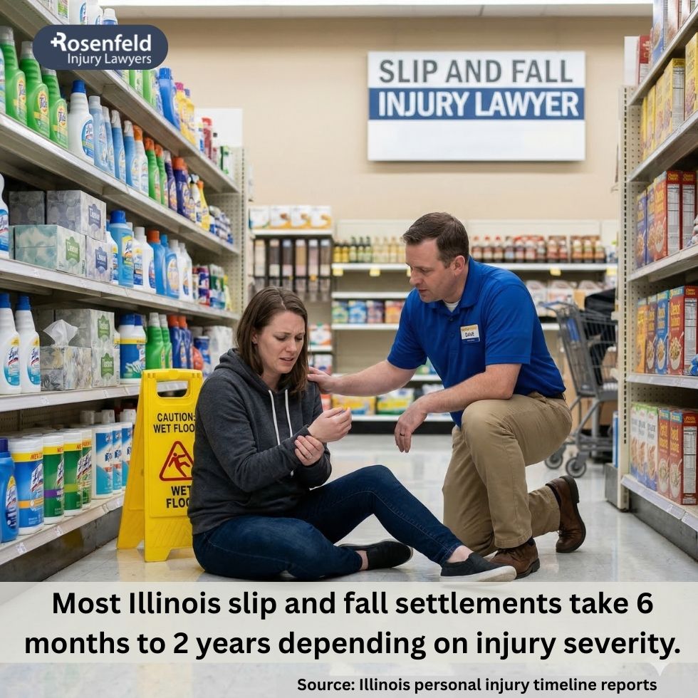 Timeline showing how long do slip and fall settlements take from claim to payout.