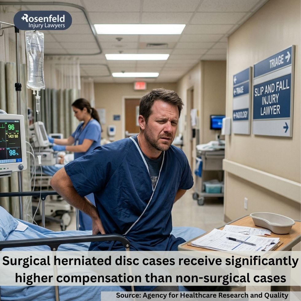 Illinois slip and fall accident leading to a disc injury and high medical bills