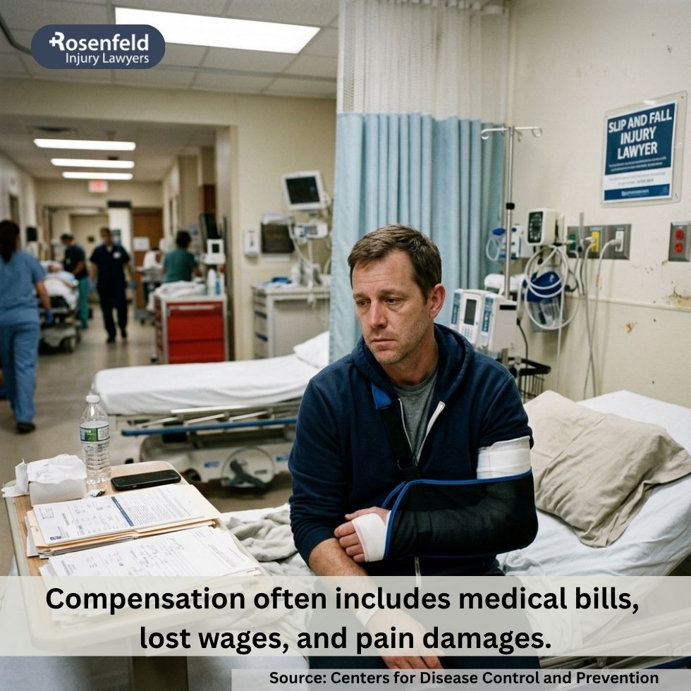 Illinois slip and fall broken arm claim settlement