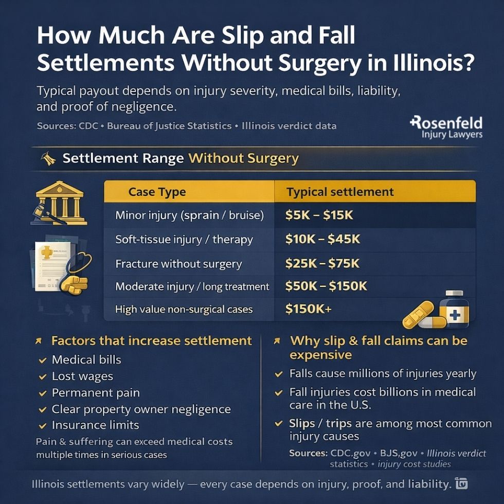 Illinois law firm helps with your slip and fall settlement.
