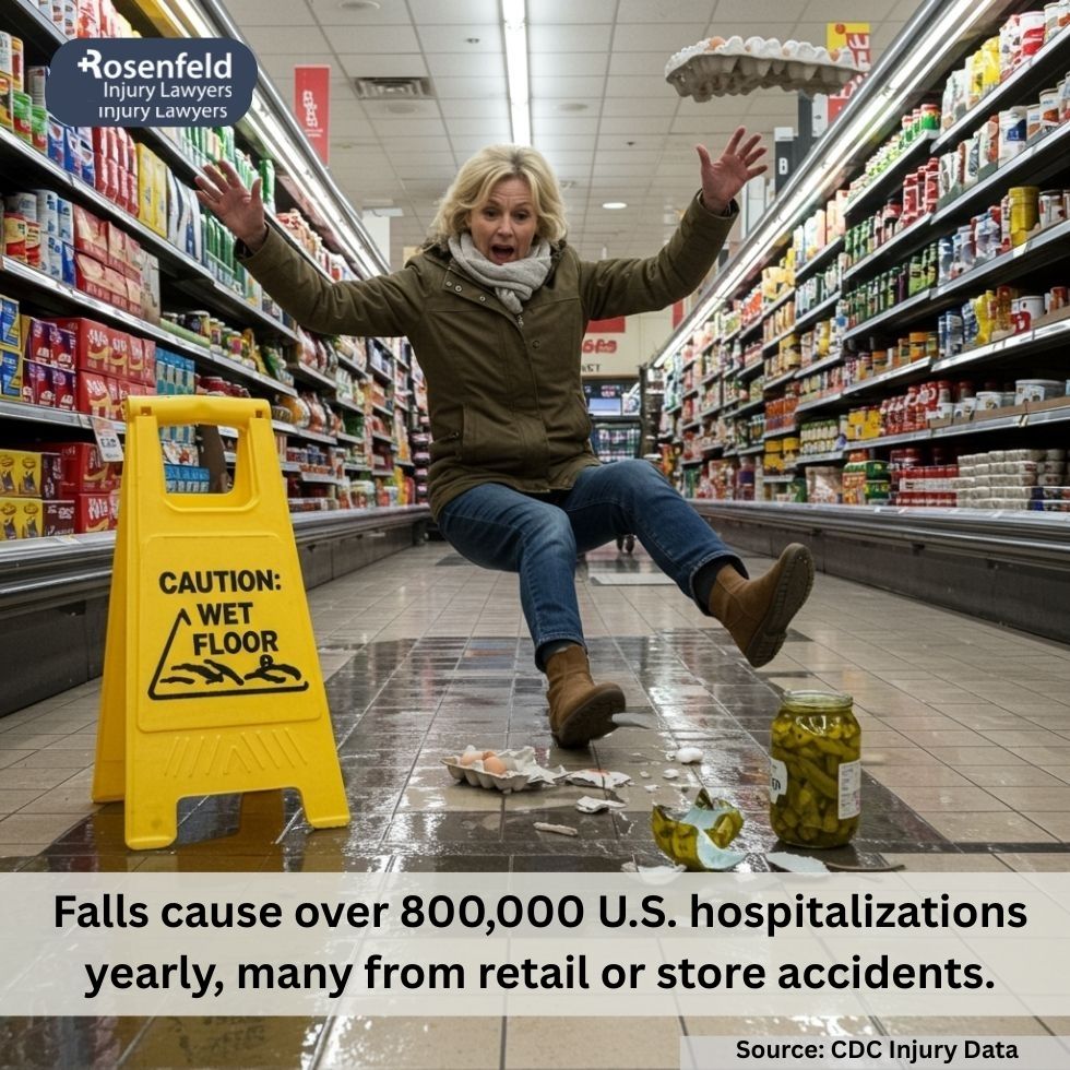 Injury severity impacting the settlement value in a grocery fall case.