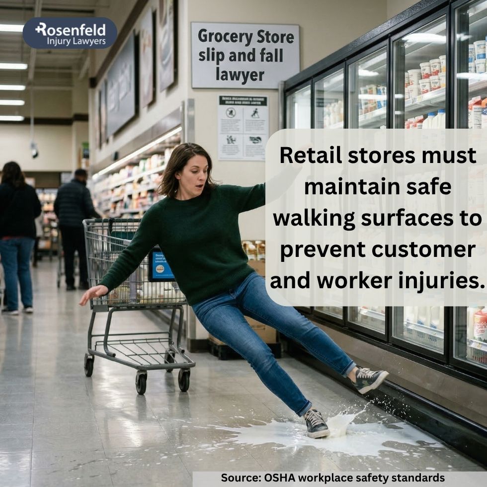 Filing insurance claims after a slip and fall accident in a grocery store.