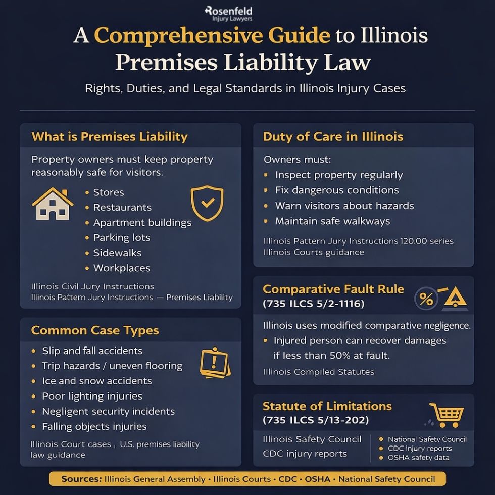 Known hazards identified during a liability investigation in Illinois.
