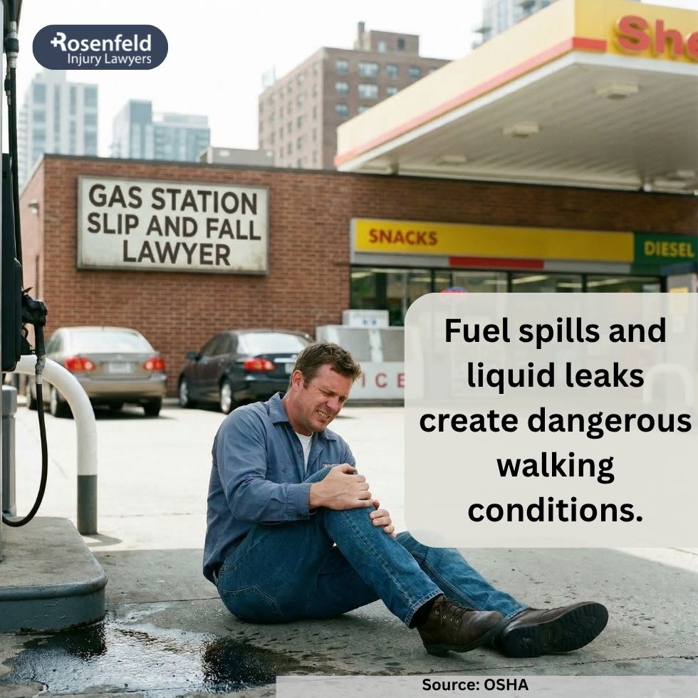 Lawyer drafting a demand letter for a gas station slip and fall claim.