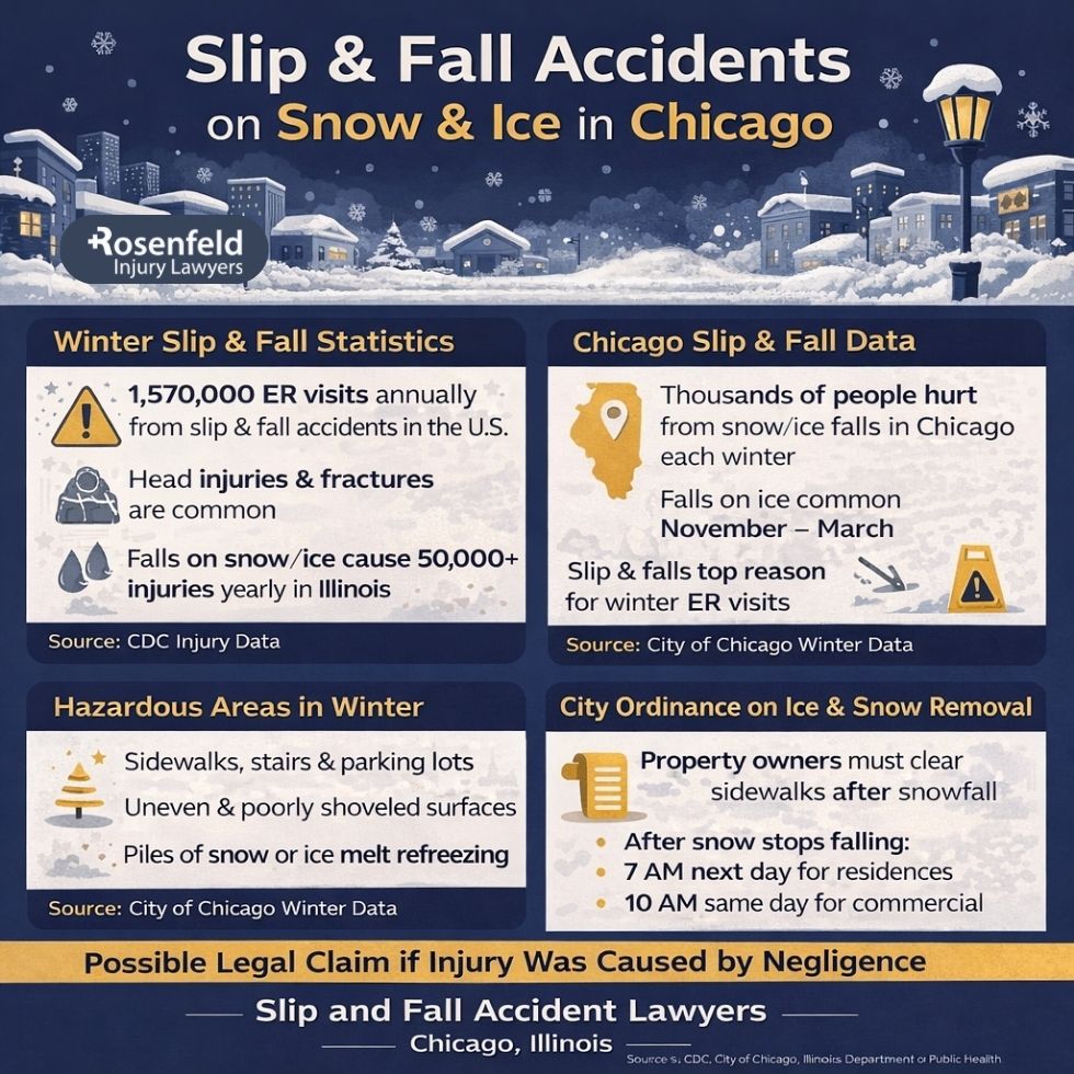 Law firm for common injuries from not shoveling snow.