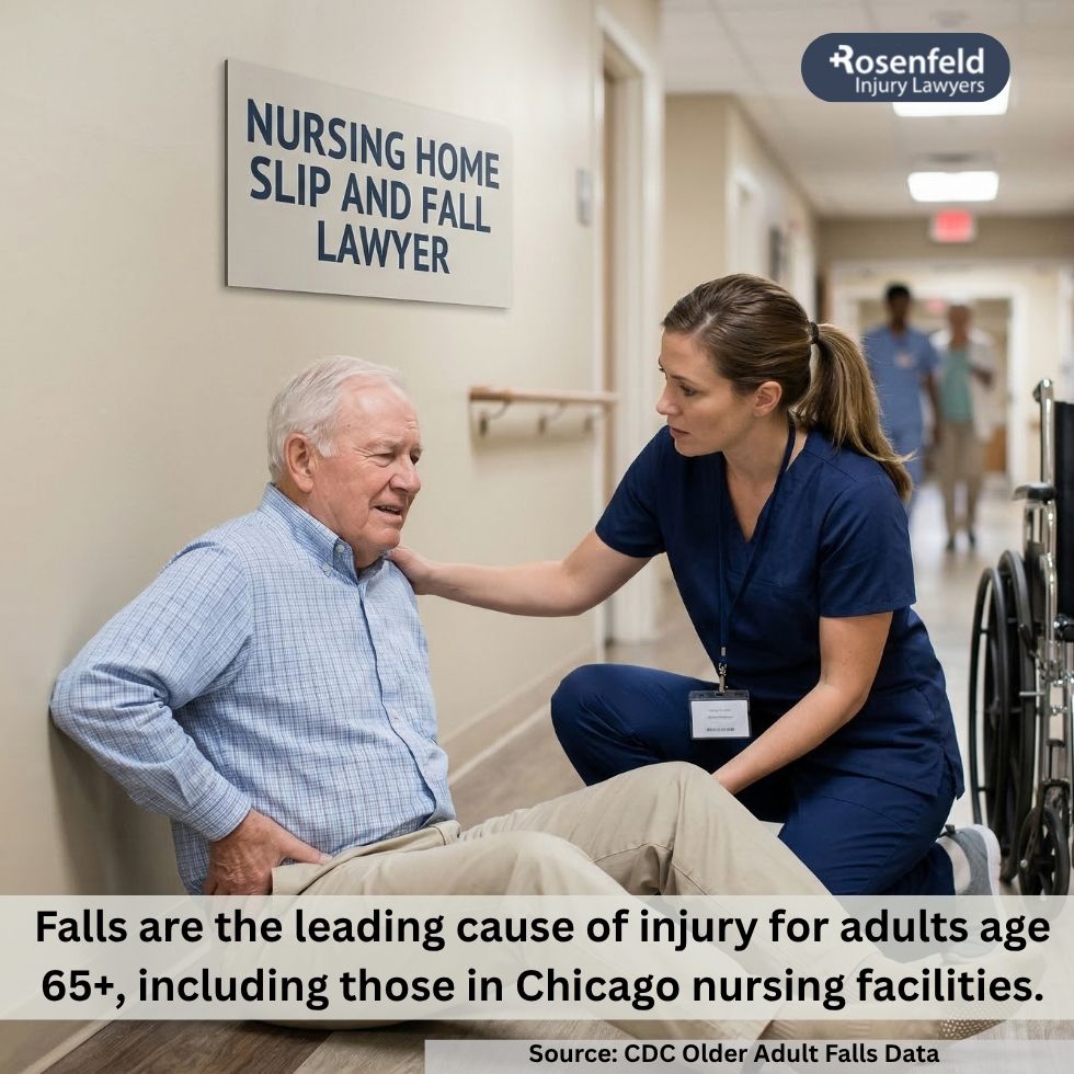 Serious injuries suffered by nursing home residents after a fall accident.