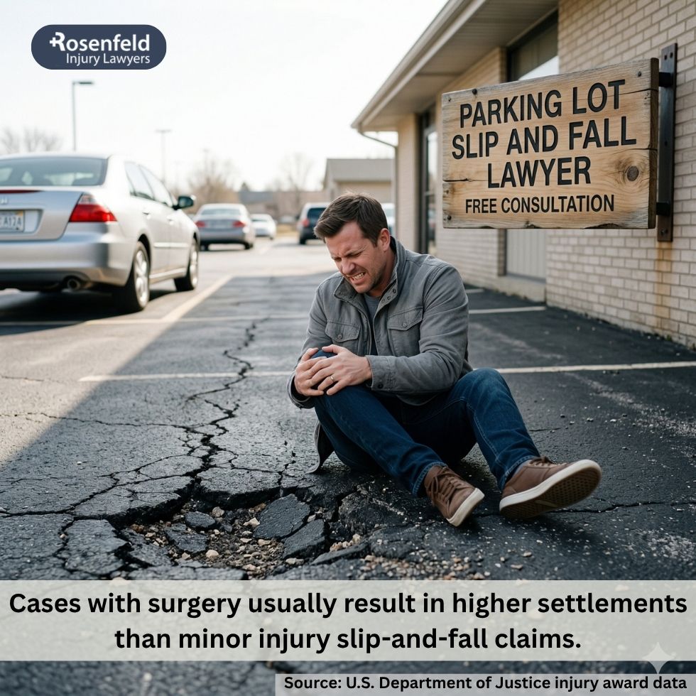 Slip and fall settlements following parking lot accidents