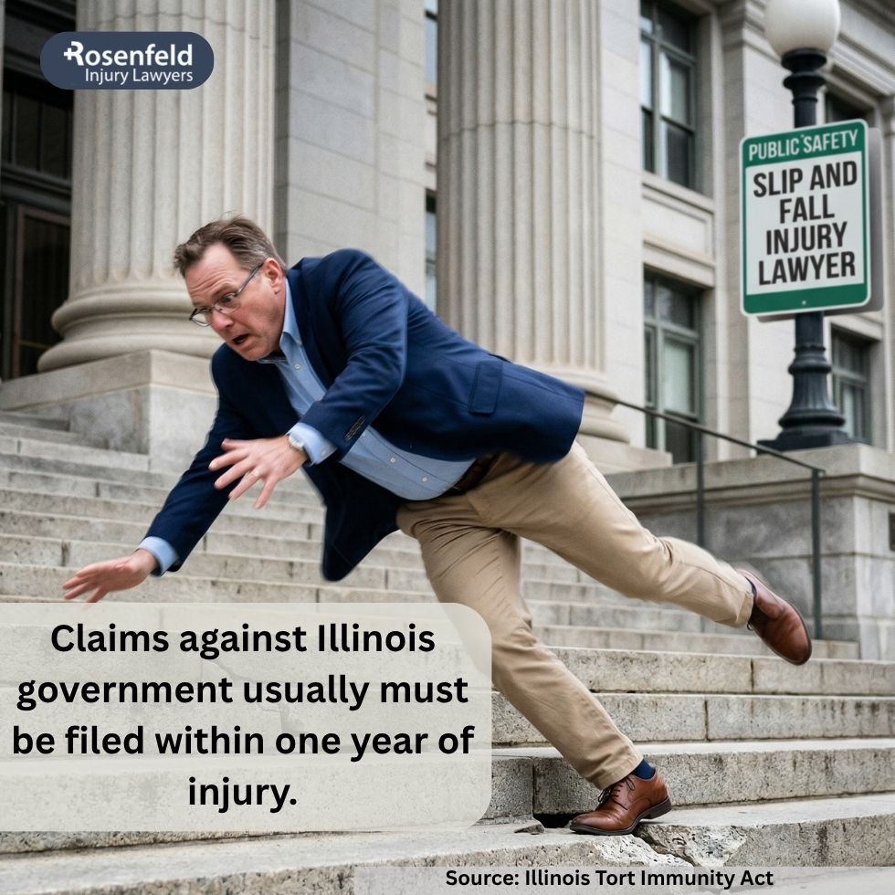 Slip and fall accident occurring on public property.