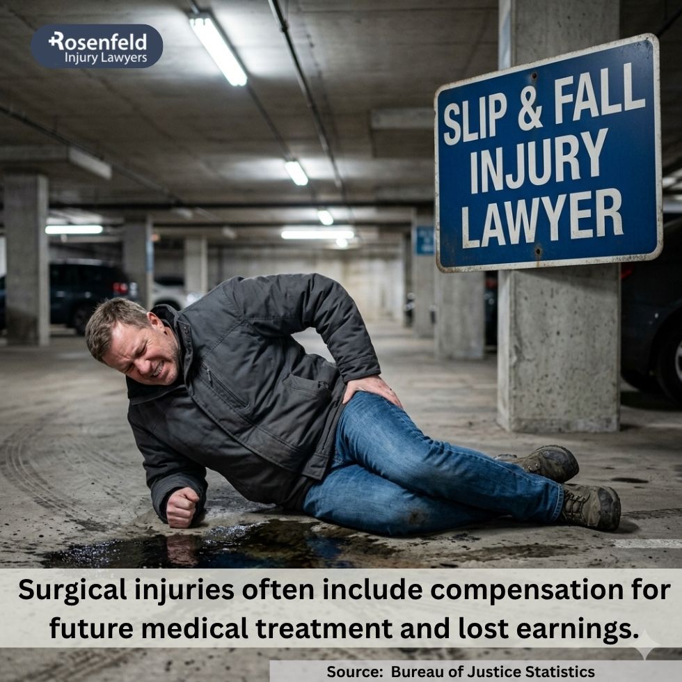 An attorney can explain the average slip and fall settlement with surgery