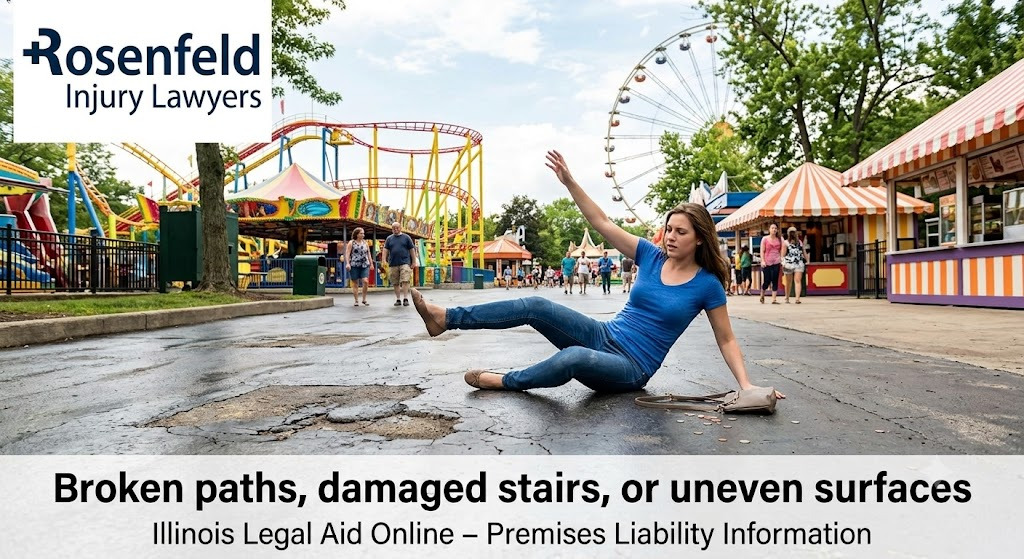 broken paths, damaged stairs
