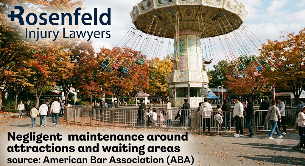 negligent maintenance around attractions