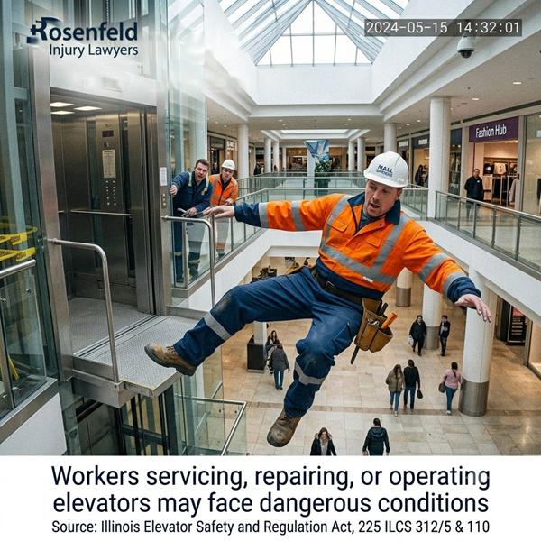 worker slipped from elevators