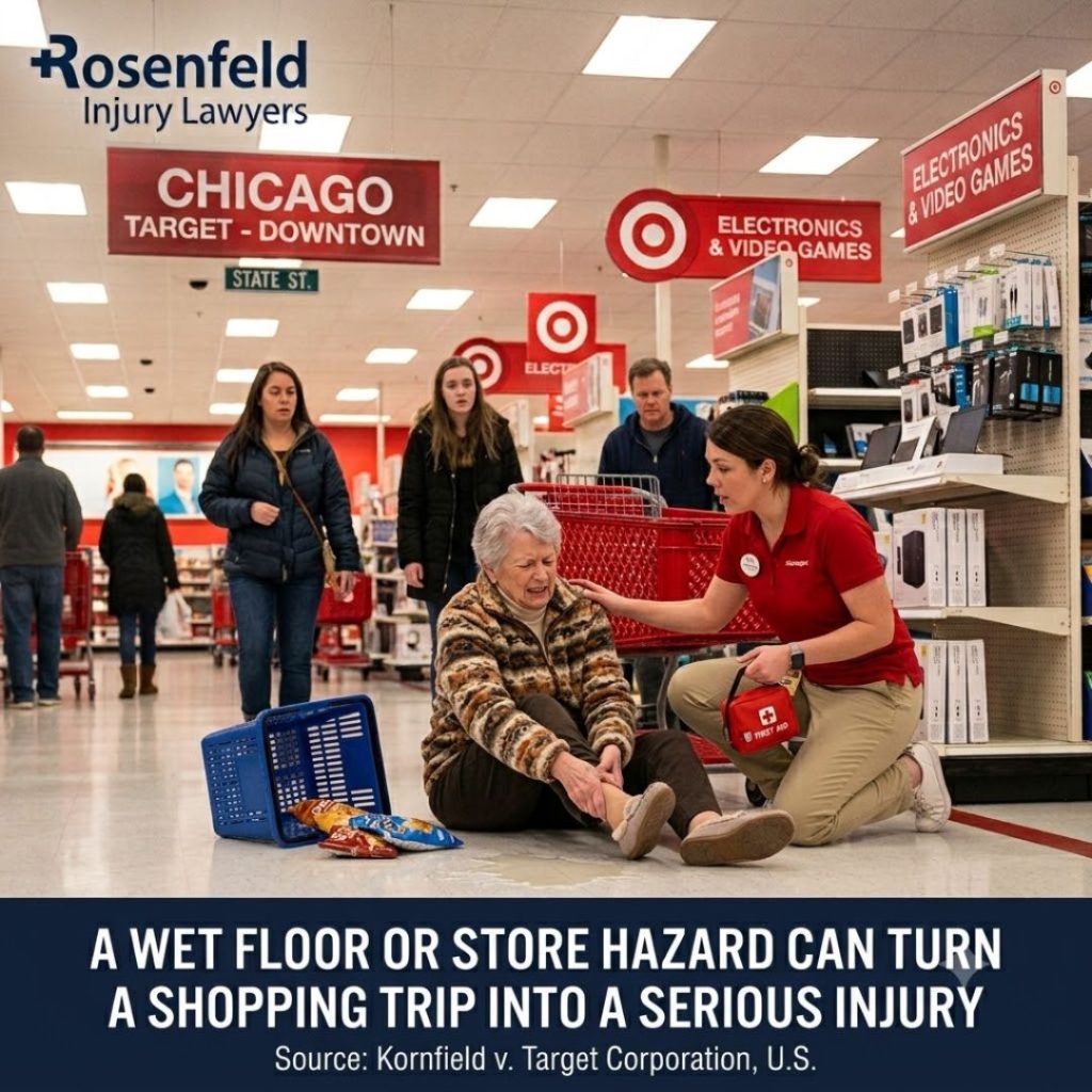 target parking lot and entrance fall