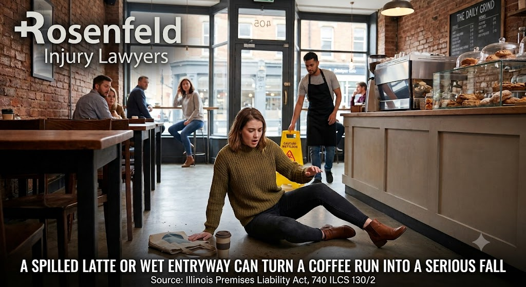 women slipped at coffee shop